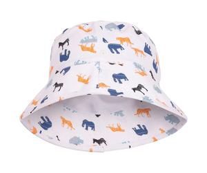 (8-10 Years, White) Trespass Childrens/Kids Zebdee Safari Animals Bucket Hat
