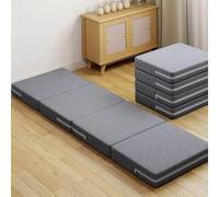 8/10cm Thick High Density Foam Folding Mattress for Tatami Travel Camping,Portable Single/Twin/Queen/King Size Foldable Mattress with Storage Bag (Gray,70x200x10cm)