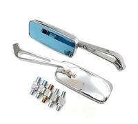 8 10mm Motorcycle Mirror Aluminum Alloy Blue Glass Rear Universal For Shadow 750 1100 Hornet CB600 900 MSX