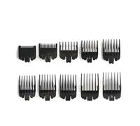 8/10Pcs Colorful Plastic Men Hair Clipper Limit Comb Salon Barber Cutting Guide Replacement Attachment Hair Trimmer Styling Tool(10pcs Black BAG)