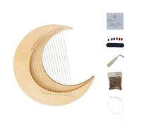 8/11/15 String Lyar, Thumb Harp, String Moon Shape, Original Wood Color Black Optional, Small Musical Instrument For Beginners, Easy To Learn Professional Harp, Send Tuni,15 Tones_A Single Piano