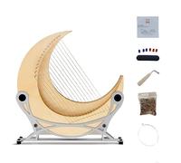 8/11/15 String Lyar, Thumb Harp, String Moon Shape, Original Wood Color Black Optional, Small Musical Instrument For Beginners, Easy To Learn Professional Harp, Send Tuni,11 Tones_Piano+Stand