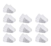 (8-11) 20 Pairs Bonds Lightweight No Show Womens Ankle Cotton Socks White LXPW4N Bulk Mesh Footlets