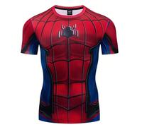 (8, 110) Marvel character Spider-Man pattern printed children's T-shirt, quick-drying, breathable, loose and casual children's clothing