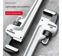 8/12/14/18 inch Pipe Wrench 40% Lighter Adjustable Aluminum Plumbing Wrench Heavy Duty Straight Pipe Wrenches Jaw Max Capacity 10 inch