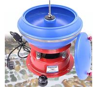 8/12/17 Inch Jewelry Vibratory Tumbler Polisher, Tumbling Polishing Machine, Electric Vibrating Tumbler Vibratory Rock Tumbler Bowl Tumbling Polishing Machine for Grinding Jewelry Facade,3.5L/0.92gal