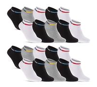 8 | 12 | 20 Pairs Men's Trainer Socks Multicoloured Cotton, 20 Pairs | Mix 1, 47-50
