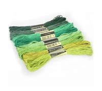 8/12/24/36Pcs Multicolor Similar Thread Cross Stitch Cotton Sewing Skeins Embroidery Floss Kit DIY Tools Ideal for Arts & Crafts(Geen)