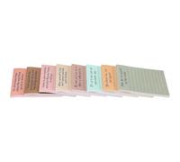 8/12 Pcs Inspirational Quote Stickier Note Small Stickier Pad Self-Adhesive Memos Retro Note with Lines for Home