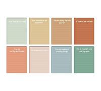 8/12 Pcs Retro Stickier Note Inspirational Quote Memos Pad Small Note Pad with Lines School Supplies for Student