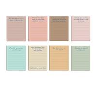 8/12 Pcs Self-Adhesive Stickier Note Retro Memos Pad with Lines Inspirational Quote Note Pad School Supplies