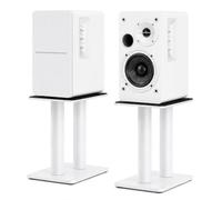8-15 Inch Desktop Speaker Stands with Cable Management, 35kg Heavy Duty Steel Desk Speaker Stand for Bookshelf Speakers & Studio Monitors, Stable Desktop Speaker Stand Pair, Cleaner Desk Audio Setup