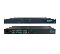8/16 Port Serial Device Server, RS232/RS485 to Ethernet Converter, 10/100Mbps Industrial Serial Server, 1U Rackmount Fanless TCP/IP Network Gateway with Auto Reconnect for Remote Monitoring， Route 8