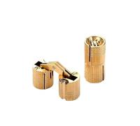 8-18mm Brass Hinges Cylindrical Invisible Concealed Barrel Hinge Door Hardware Accessories(8mm Gold)