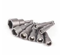 8-19mm Quick-Change 1/4 inch Hex Shank Metric Magnetic Socket Screwdriver Impact Nut Setter Extractor Remover Driver, 65mm Length for Electric Manual Impact Screwdriver (1, Set 8 Sizes)