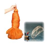 8.2-13.1' Height Cast Net for Bait Trap Fish, Folding Fishing Throw Nets with Sinkers & Net Bag Design, Bait Net for Rivers(H11.5Ft-1F)