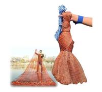 8.2-14.8' Height Fishing Cast Net for Bait Trap Fish, Foldable Throw Nets with Net Bag Design, Bait Net for Rivers Lakes(H9.8Ft-1.5F)
