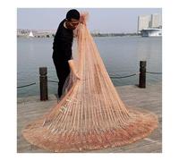8.2/9.8/11.5/13.1Ft Height Saltwater Fishing Cast Net for Bait Trap Fish, Folded Casting Net with Sinker, Throw Nets for Rivers(H9.8Ft-1F)