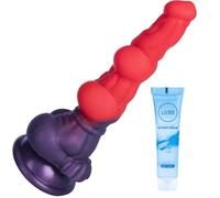 8.2" Fantasy Monster Dildo Dog Knot Dildo with 2 Horse Knots Dildo, Soft Silicone Anal Knotted Dog Dildos with Suction Cup Adult Sex Toy for Women Men Couples Gay