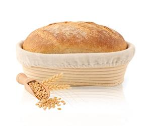8.2 inch Oval Long Bread Proofing Basket,Banneton Brotform Bread Dough Proofing Rising Rattan Handmade Basket with Linen Liner Cloth(Oval 21 * 14 * 8cm)