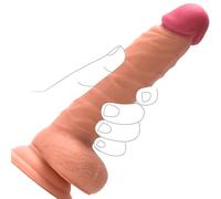 8.2 Inch Suction Cup Dildo for Beginner, Realistic Dildos Adult Sex Toys for Hands-Free Play, G Spot Anal Dildo Sex Toy for Men Women Couples, Silicone Flexible Dildo with Strong Suction Base