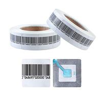 8.2 MH RF Security Tags Soft Labels with Mock Barcodes for Retail EAS Anti-Theft System (2000 PCS)