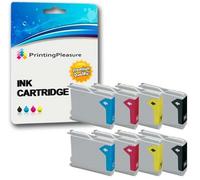 8 (2 SETS) Printer Ink Cartridges compatible with DCP-130C 135C 150C 260C 330C 350C 357C 540CN 560CN 750CW 770CW Fax-1355 1360 1460 2840C MFC-235C 240C 440CN 465CN 5460CN | LC1000 LC970