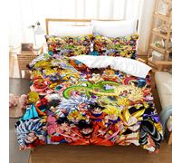 (8, 200*200 three-piece set) Anime bedding set Dragon Ball series 3D digital printing three-piece set