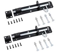 8” (200mm) Brenton Slip Bolt Padbolt Slide Latch Lock Catch Sheds Gates 2pk