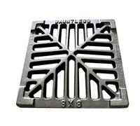 8" 203mm Square Cast Iron Gully Grid 13mm Thick Heavy Duty Drain Cover