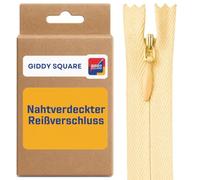 8" (20cm) Light Honey Beige Invisible Zip - Concealed Nylon Closed-End