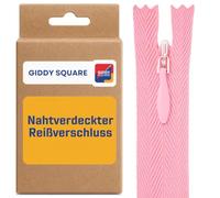 8" (20cm) Pink Invisible Zip - Concealed Nylon Closed-End