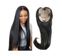 8-22" Hair Toppers for Women with Thinning Silky Straight Malaysian Virgin Hairs 5"x5" Breathable Swiss Lace Base Human Haires Pieces with 4 Clips Adds Volume(12inches)