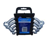 8-22mm Chrome Vanadium Obstruction Spanners 5 Piece Set - Spanner Blue Spot - obstruction spanner set 5 blue spot 04102 pieces