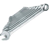 8 - 22mm Gedore Red 11-piece Set of Open End Wrenches With 15 Degrees Angled Box End