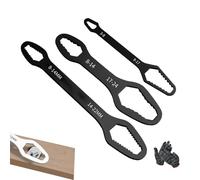 8-22mm Universal Car Torx Wrench, Double-Head Self-Tightening Wrenches, Universal Double Ended Wrench, Adjustable Torx Multi Size Spanner, Chrome Vanadium Steel for Home Repair, Auto (Black,1set)