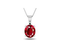 8.25 Ratti 7.00 Carat 100% Certified Deluxe Quality Natural Natural Ruby Manik Ashtadhatu Silver Plated Pendant/Locket Gemstone By Lab Certified For Women'S And Men'S(Lab -Teseted)-B0CSSKSC-00