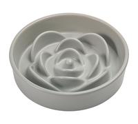8.26 in Grey Dog Bowl Slow Feeder Ceramic for Medium and Large Breed,Slow Feeding Dog Food Water Dish Heavy Weighted,Puppy Dish for Fast Eaters,Puzzle Eating Bowl Modern Maze