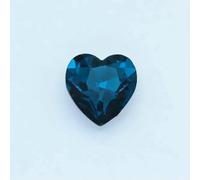 8-27MM Hearts Shape Hand Craft Pointback Rhinestones Glass DIY Crystal Rhinestone Garment Dress Decoration Beads-Capri blue-10mm 20pcs