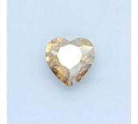 8-27MM Hearts Shape Hand Craft Pointback Rhinestones Glass DIY Crystal Rhinestone Garment Dress Decoration Beads-Gold champagne-27mm 6pcs