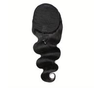 8-28inch Body Wave Drawstring Ponytail Human Hair Extensions Brazilian Remy 100% Human Hair Ponytail For Women Natural Color Hair Extension for Daily Use(12inches)