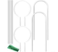 8/28Pcs Thickened Acrylic Round Trellis Indoor, U-Shaped Clear Garden Trellis Potted Plant Support For Climbing Plants,Small Houseplant Trellis For Hoya Pothos(B)