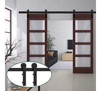 8.2FT/250cm Sliding Door Hardware Sliding Track Barn Door Kit for Double Barn Door