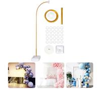 8.2FT Adjustable Balloon Arch Stand, Half Balloon Arch Frame Kit with Base for Floor (Gold)
