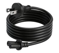 8.2ft Power Cord Compatible with Sonos Five Play 5、Ray、 Beam、Arc、 Amp、Sub Gen 3、Sub Mini - Black etc Spakers 2 Prong - Black