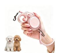 8.2ft Retractable Dog Leash for Small Dogs & Cats, 360° Tangle-Free Nylon Tape, One-Handed Brake Lock, Lightweight Portable Leash for Puppies & Daily Walking