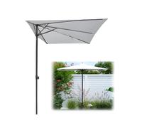 8.2ft x 4.3ft Garden Parasol Umbrella - Adjustable Height Half-Reclining Design for Balconies Porches Windows - Perfect Shade Solution for Small Spaces