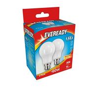 Eveready LED GLS Bc B22 3000k Warm White Pack of 2 8.8w