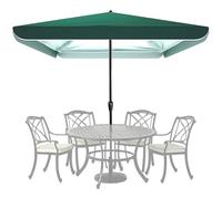 8.2'x8.2' Square Patio Umbrella Canopy Replacement - Waterproof & UV-Resistant Blue Top Fits 2x2m/6.6x6.6ft Frames Perfect for Outdoor Shade & Protection