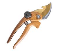 8.3" Heavy-Duty Bypass Pruners - Garden Secateurs with Titanium-Coated SK5 Blades, Safety Lock & Non-Slip Ergonomic Handles for Precision Pruning (Brown)